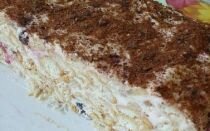 Торт со сметаной без выпечки «Быстрые рецепты»